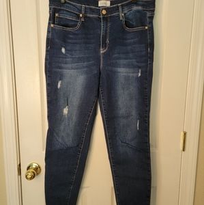 Nicole Miller SOHO High Rise Ankle Skinny Jeans Size 12